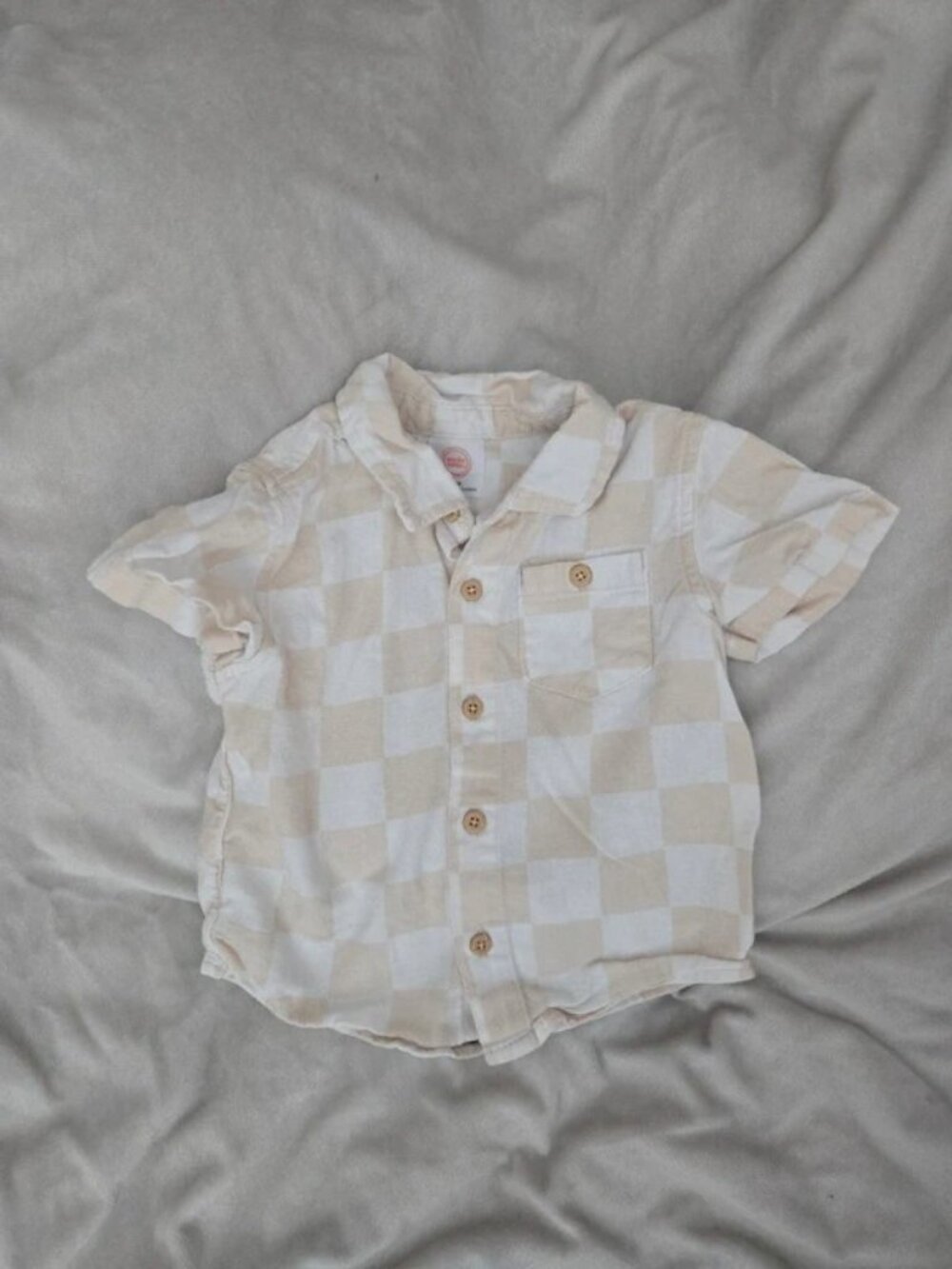 Checker collared shirt